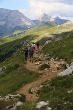 Wandern in den Dolomiten.
